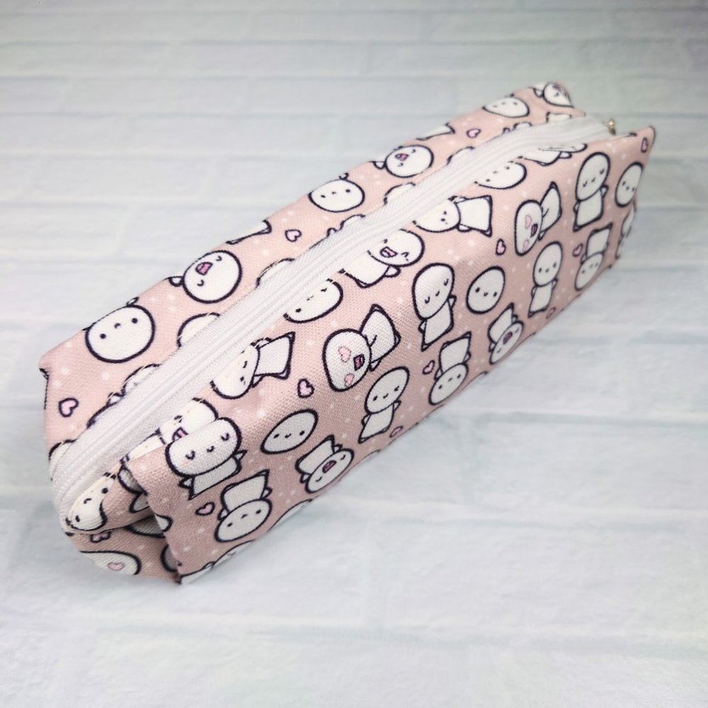 Cappuccino Brown Emoti Pencil Pouch | TheCoffeeMonsterzCo TCMC